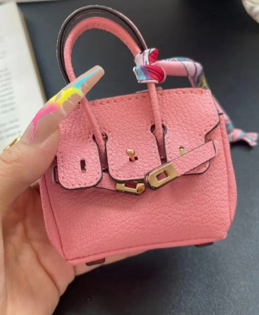 Mini Birkin-Inspired Handbag Charm Accessory with Gift Box